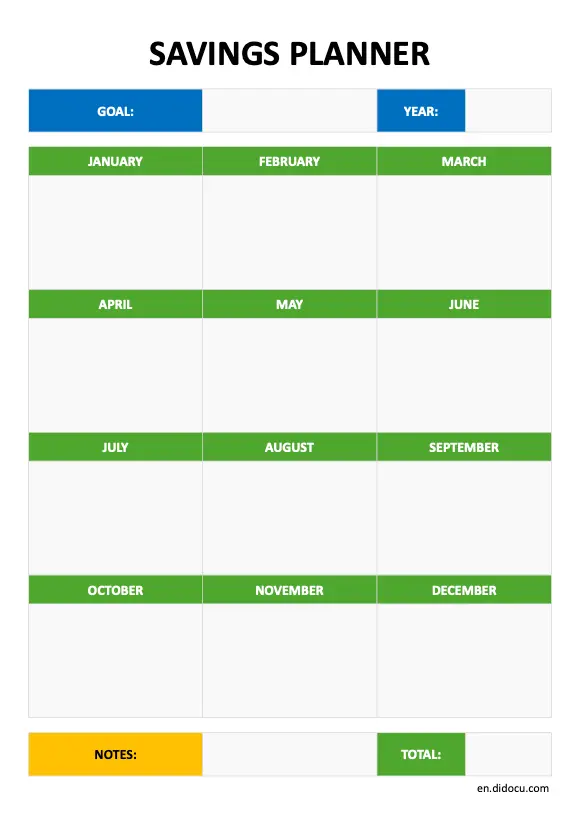 How to Print an Annual Savings Planner