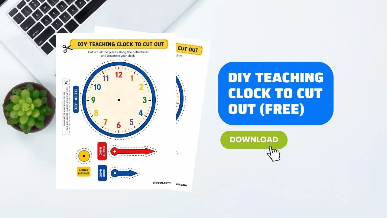 DIY Teaching Clock to Cut Out